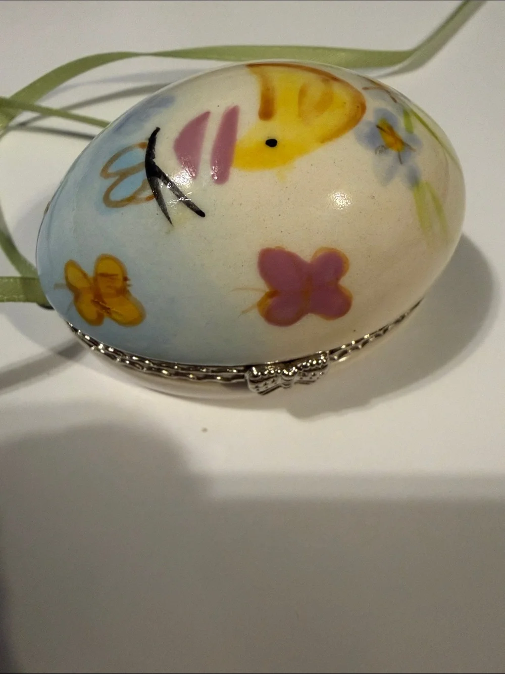 Longaberger 2007 Ceramic Egg Tie on - NEW
